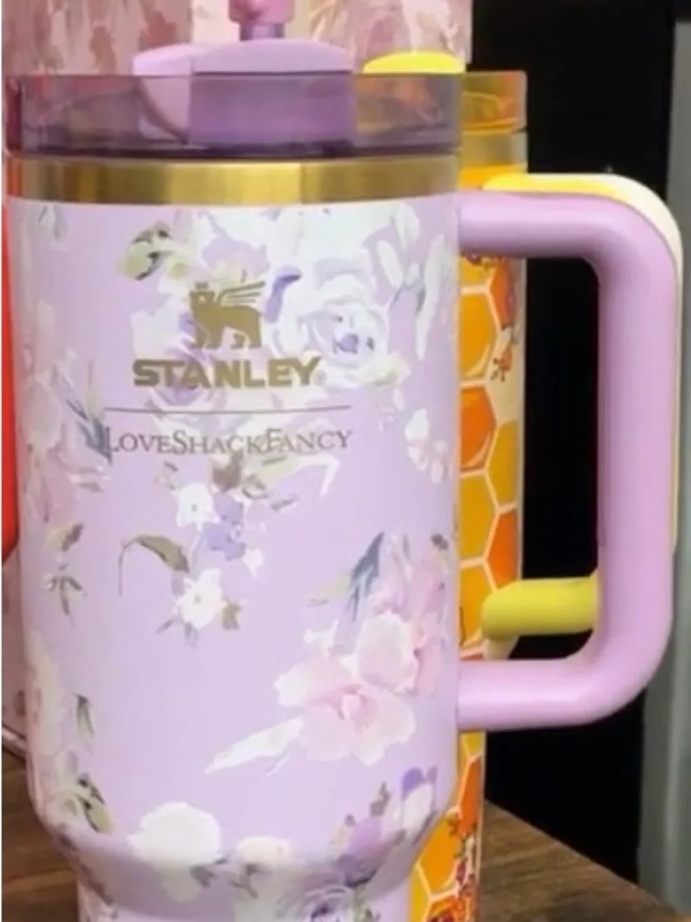 New!  Original Stanley Pink Floral Gift Box with Blue Ribbon - Picture 4 of 5